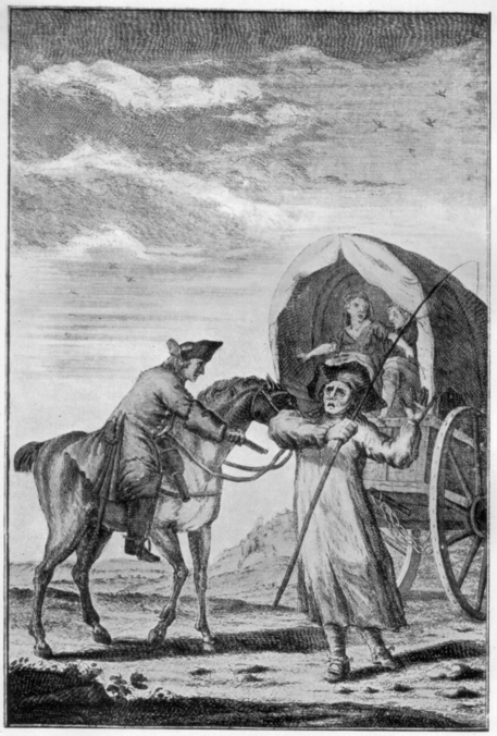 The highwayman Mull Sack robbing the Oxford Wagon